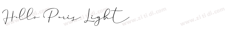 Hello Paris Light字体转换